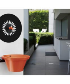 Alternative view of Klasszikus mediterrán fali díszkút, mosótállal, terrakotta színű