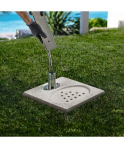 Alternative view of Beton rögzítőlap kerti kutakhoz, vízelvezetéssel, gyors telepítésű, 40x40cm