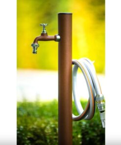 Alternative view of Kerti csap - "UNDERGROUND LOOP" kútoszlop flexibilis bekötőcsővel, roszdabarna, 120cm