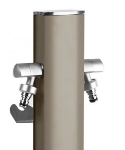 Alternative view of Kerti csap - "UNDERGROUND TOTEM" kútoszlop 2 csappal, flexibilis bekötőcsővel, szürke, 120cm