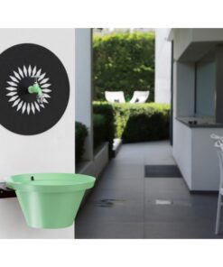 Alternative view of Klasszikus mediterrán fali díszkút, mosótállal, zsálya színű