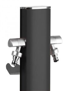 Alternative view of Kerti csap - "UNDERGROUND TOTEM" kútoszlop 2 csappal, flexibilis bekötőcsővel, matt fekete, 120cm