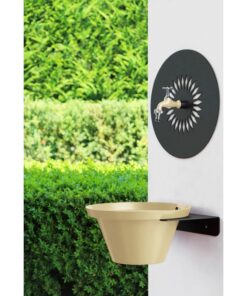 Alternative view of Klasszikus mediterrán fali díszkút, mosótállal, fehér homok színű