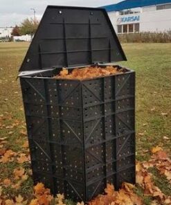 Alternative view of Ultramasszív komposztáló láda tetővel, fekete 660 L